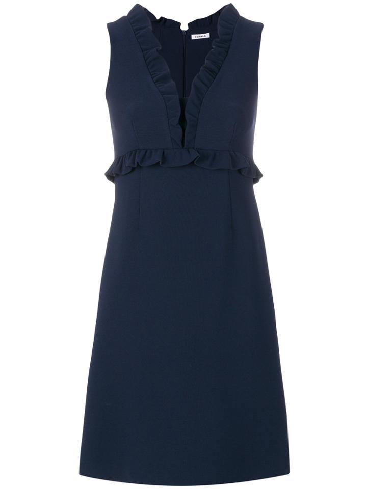 P.a.r.o.s.h. Sleeveless Ruffle Dress - Blue