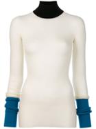 Marni Ribbed Colour Block Sweater - White