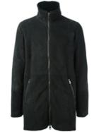 Giorgio Brato High Neck Zipped Coat, Men's, Size: 54, Black, Sheep Skin/shearling