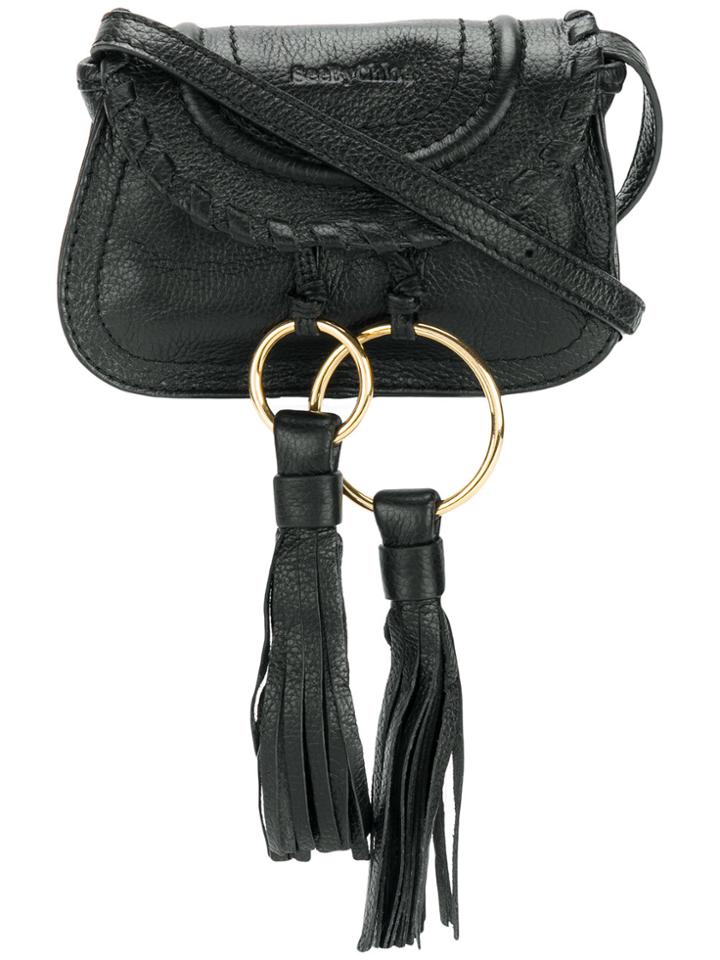 See By Chloé Tassel Embellished Clutch - Black