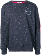 Alpha Industries Star Print Sweatshirt - Blue