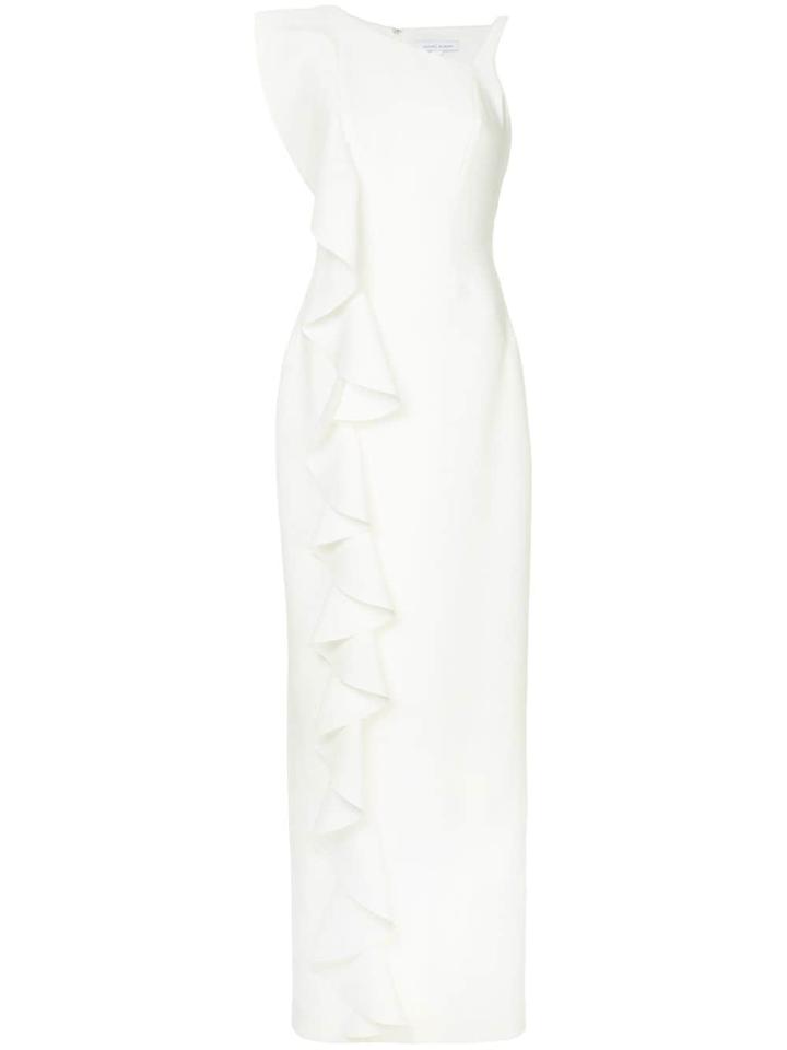 Rachel Gilbert Ruffle Long Dress - White