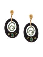 Gas Bijoux Embellished Drop Earrings - Black