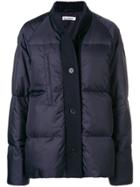 Jil Sander Wool-trim Puffer Jacket - Blue