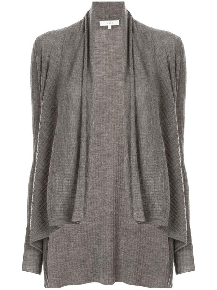 Vince Ribbed Cardigan - Grey