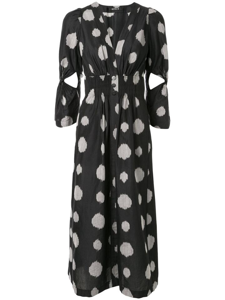 Kitx Ika Spot Shirt Dress - Black