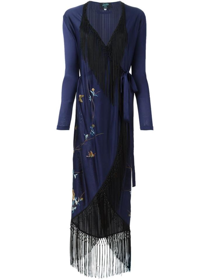 Jean Paul Gaultier Vintage Embroidered Fringed Kimono