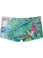 Lygia & Nanny Printed Swim Trunks, Men's, Size: 48, Green, Polyamide/spandex/elastane