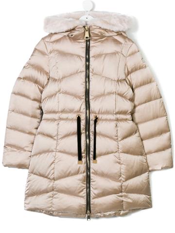 Treapi Fur Trim Puffer Coat - Metallic