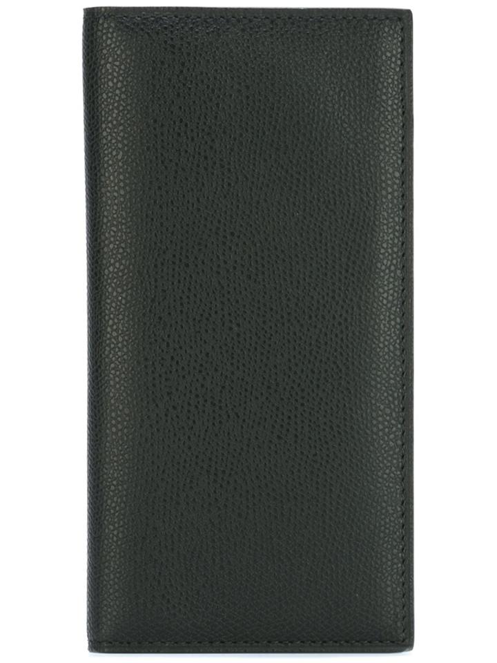 Valextra Long Textured Wallet - Black