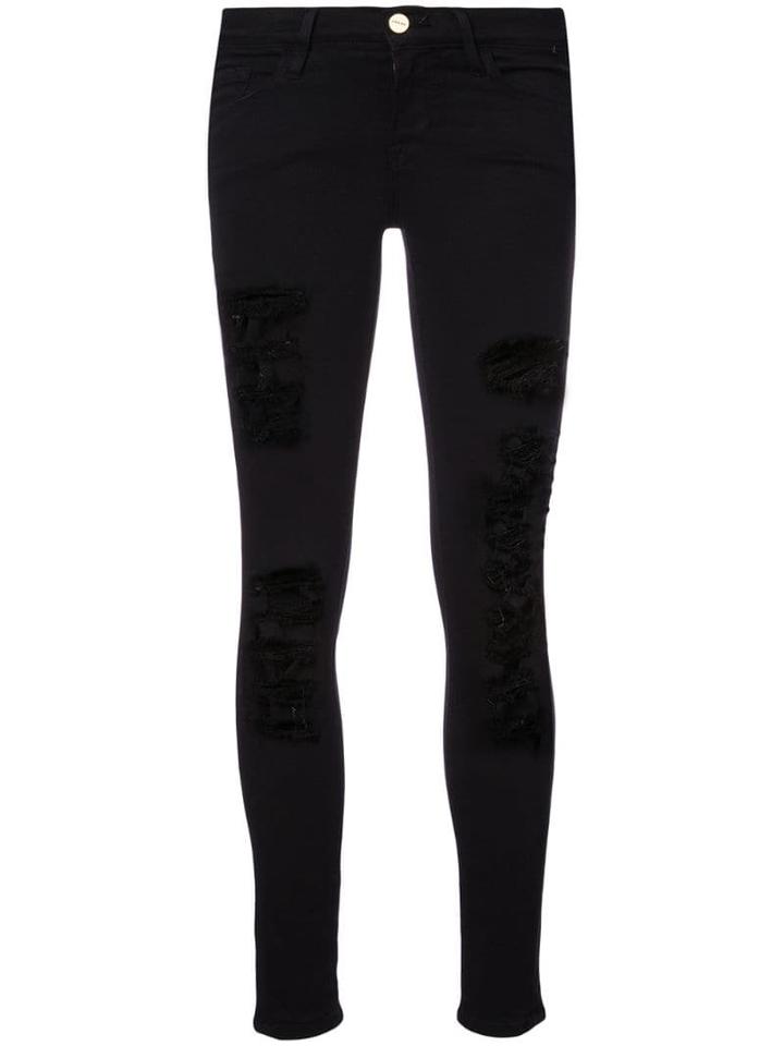 Frame Ripped Skinny Jeans - Black