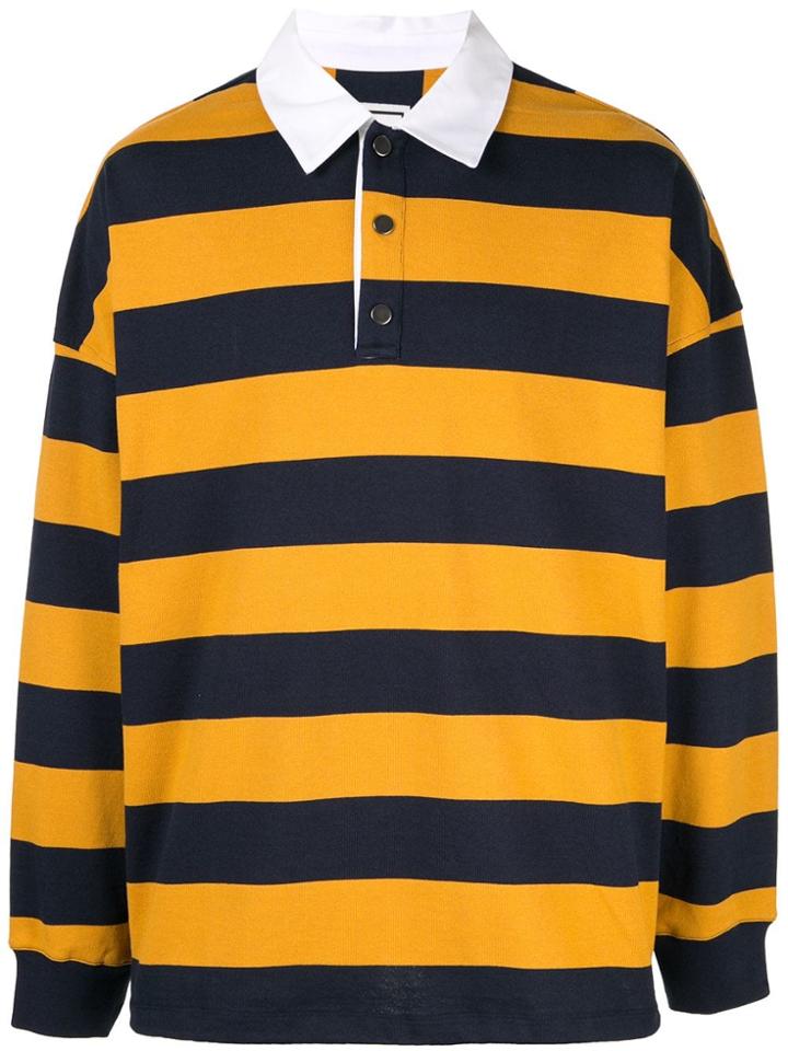 Wooyoungmi Striped Polo Sweatshirt - Blue