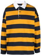 Wooyoungmi Striped Polo Sweatshirt - Blue