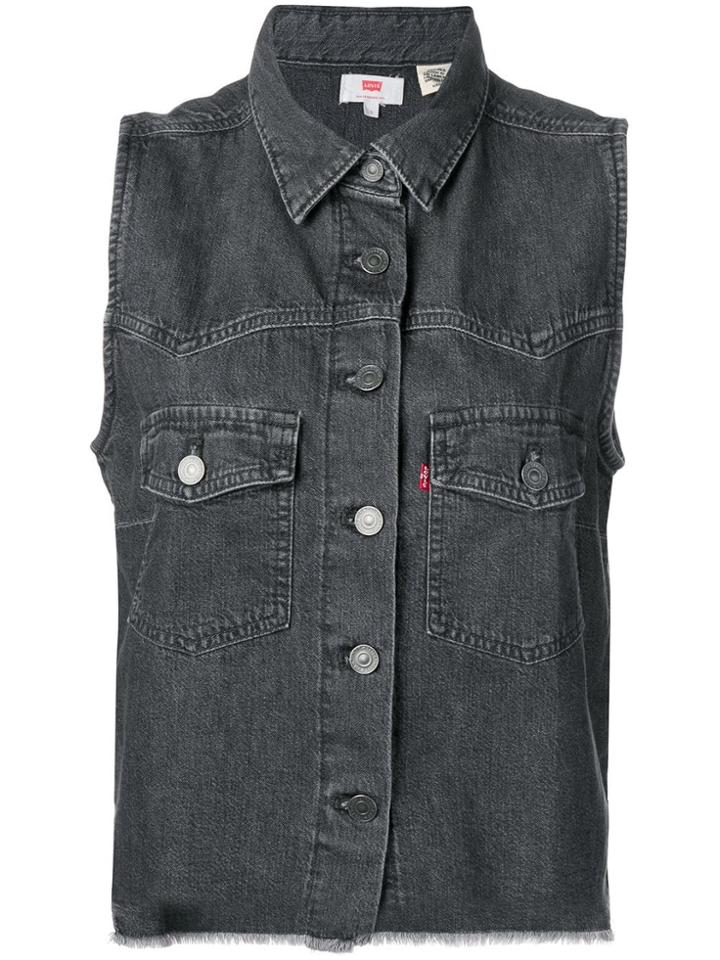 Levi's Sleeveless Denim Jacket - Grey