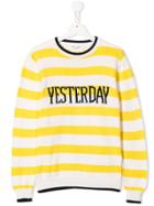 Alberta Ferretti Kids Yesterday Striped Sweater - Yellow