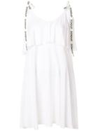 Dondup Sleeve-less Flared Dress - White