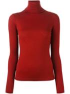 Plein Sud Turtleneck Jumper, Women's, Size: 42, Red, Virgin Wool/spandex/elastane