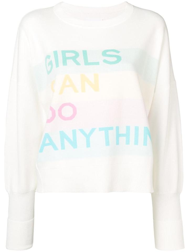 Zadig & Voltaire 'girls Can Do Anything' Jumper - White