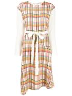 Loewe Check T-shirt Dress - White