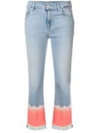 7 For All Mankind Contrast Cuff Jeans - Blue