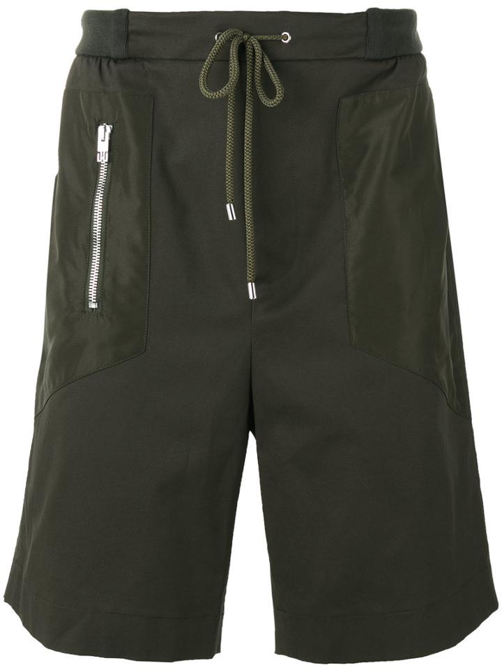 Les Hommes Urban Drawstring Track Shorts, Men's, Size: 52, Green, Cotton/spandex/elastane/polyester