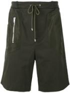 Les Hommes Urban Drawstring Track Shorts, Men's, Size: 52, Green, Cotton/spandex/elastane/polyester