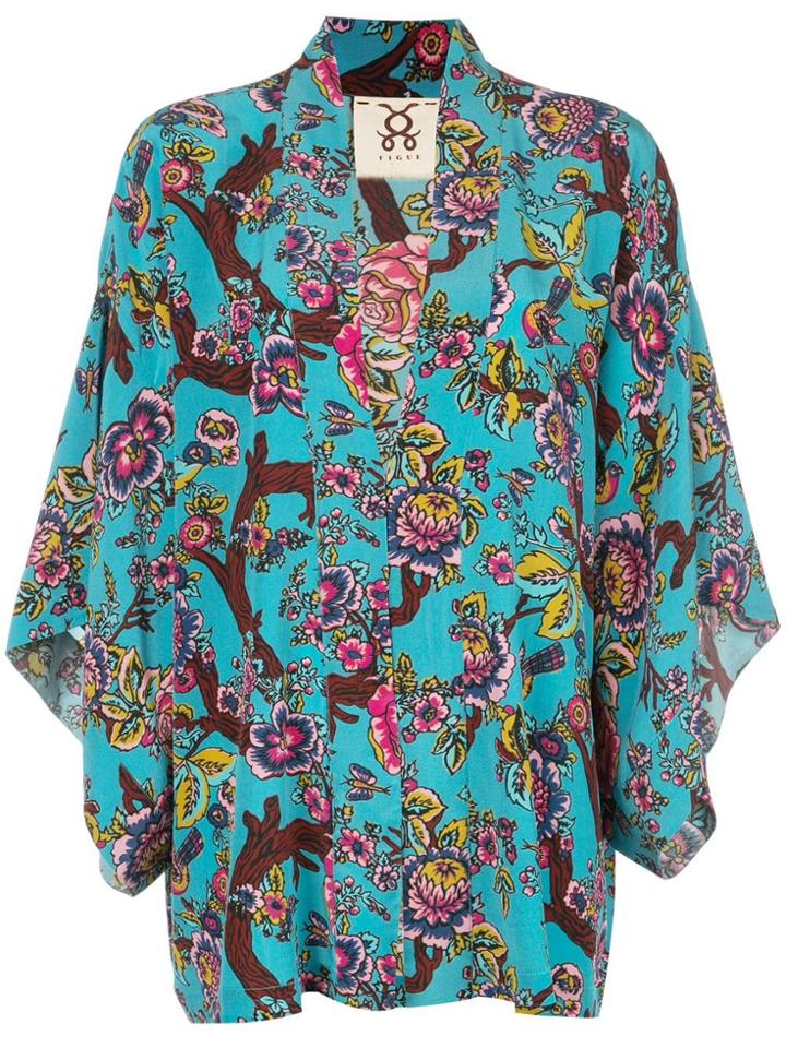 Figue Tokiko Tree Print Kimono Jacket - Blue