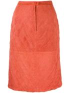 Valentino Pre-owned 1980's Diamond Quilted Skirt - Orange