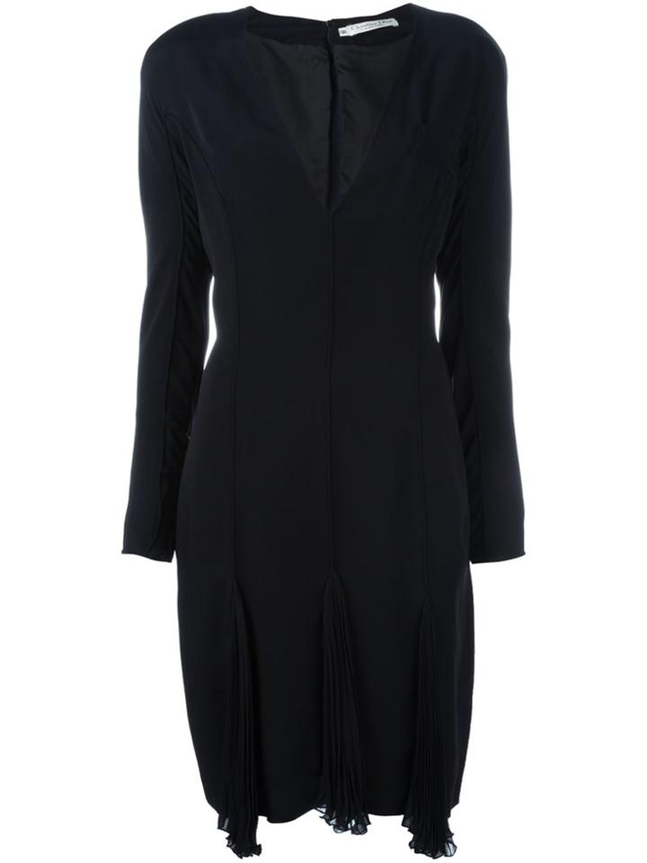 Christian Dior Vintage V-neck Dress - Black