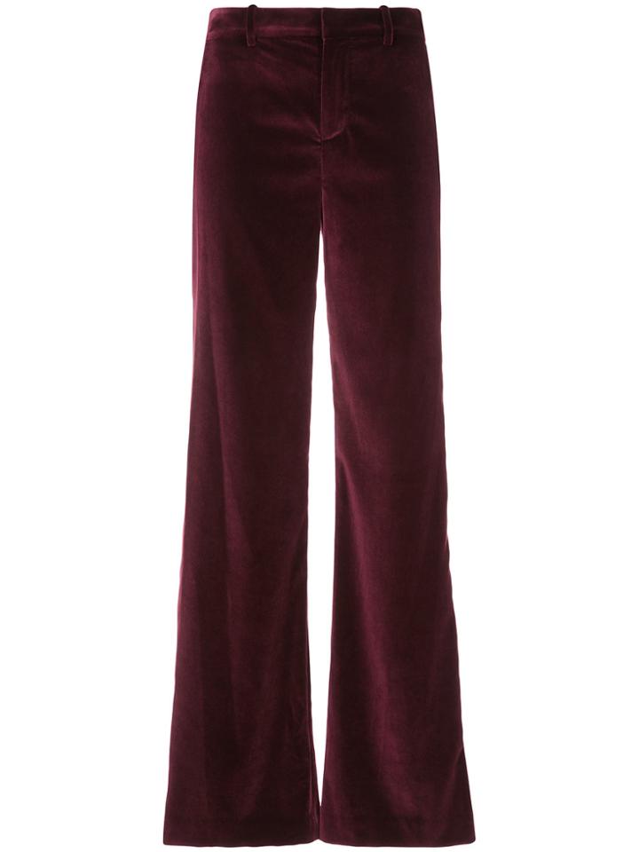 Alice+olivia High Waisted Flared Trousers - Pink & Purple