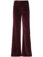 Alice+olivia High Waisted Flared Trousers - Pink & Purple