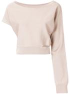 Mrz Asymmetric Sleeve Tee - Nude & Neutrals