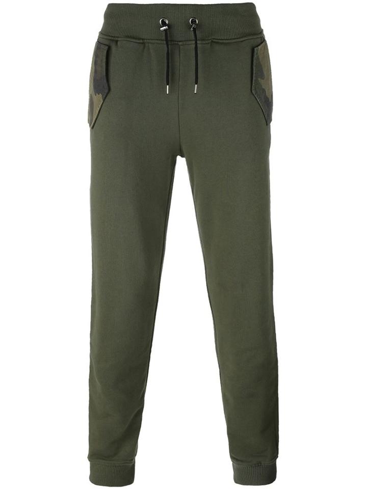 Hydrogen Contrast Pocket Joggers, Men's, Size: Small, Green, Cotton