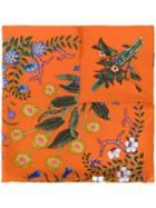 Gucci - New Flora Print Scarf - Women - Silk - One Size, Yellow/orange, Silk