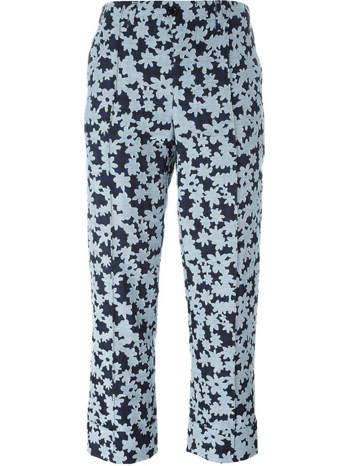 Julien David Cropped Floral Trousers