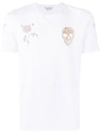 Alexander Mcqueen - Skull Embroidered T-shirt - Men - Cotton - M, White, Cotton