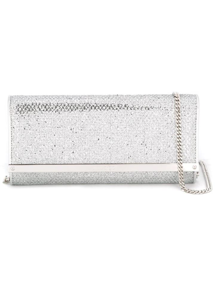 Jimmy Choo Milla Lamé Clutch Bag - Metallic