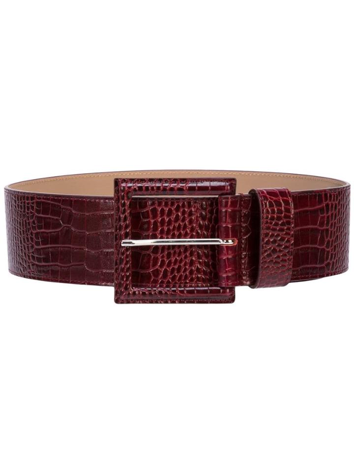 B-low The Belt Embossed Wide Belt - Red