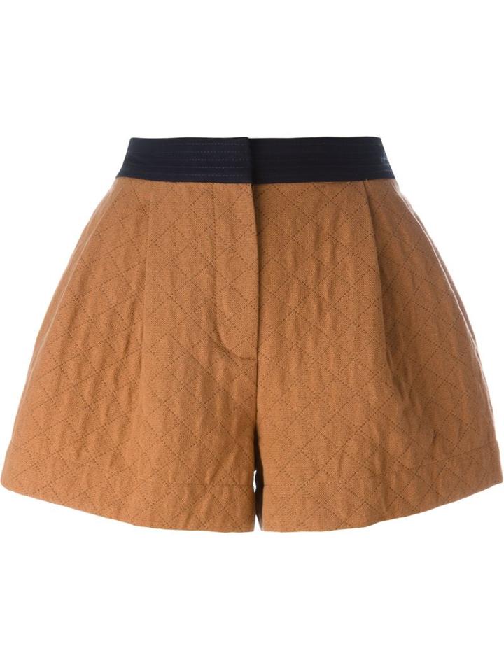 3.1 Phillip Lim Flared Quilted Shorts