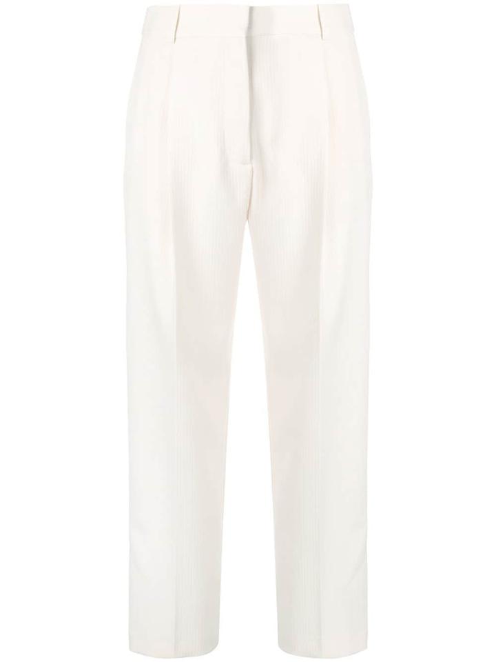 See By Chloé Cropped Straight Leg Trousers - White