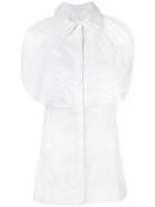 Capucci - Pleated Bib Sleeveless Shirt - Women - Silk/cotton - 42, White, Silk/cotton