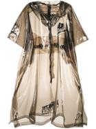 Juun.j Transparent Poncho - Black