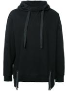 Matthew Miller Zipped Hem Hoodie, Men's, Size: Small, Black, Cotton