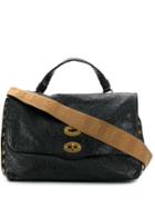 Zanellato Textured Leather Tote Bag - Black