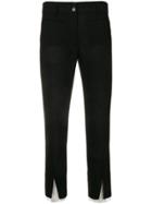 Ann Demeulemeester Tulle Detailed Cropped Trousers - Black