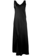 Dkny Sleeveless V-neck Dress, Women's, Size: Small, Black, Polyester/triacetate