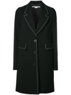 Stella Mccartney Single-breasted Coat, Women's, Size: 36, Black, Wool/spandex/elastane/viscose/cotton