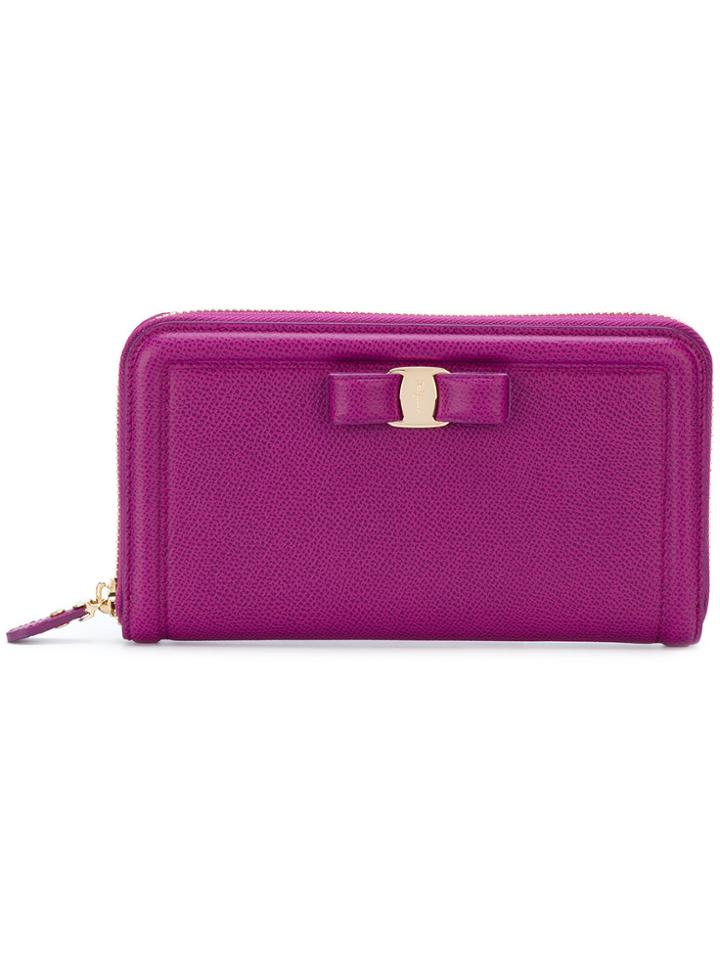 Salvatore Ferragamo Vara Wallet - Pink & Purple