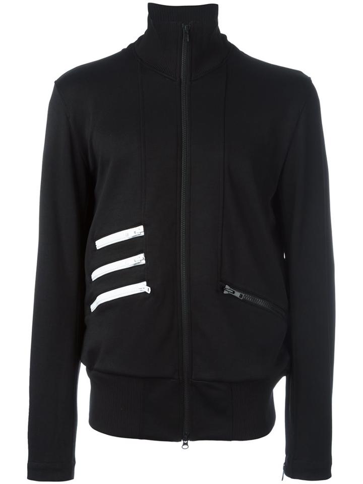 Y-3 Striped Detail Zipped Sweatshirt