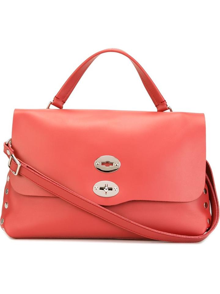 Zanellato Studded 'postina' Flap Closure Tote Bag